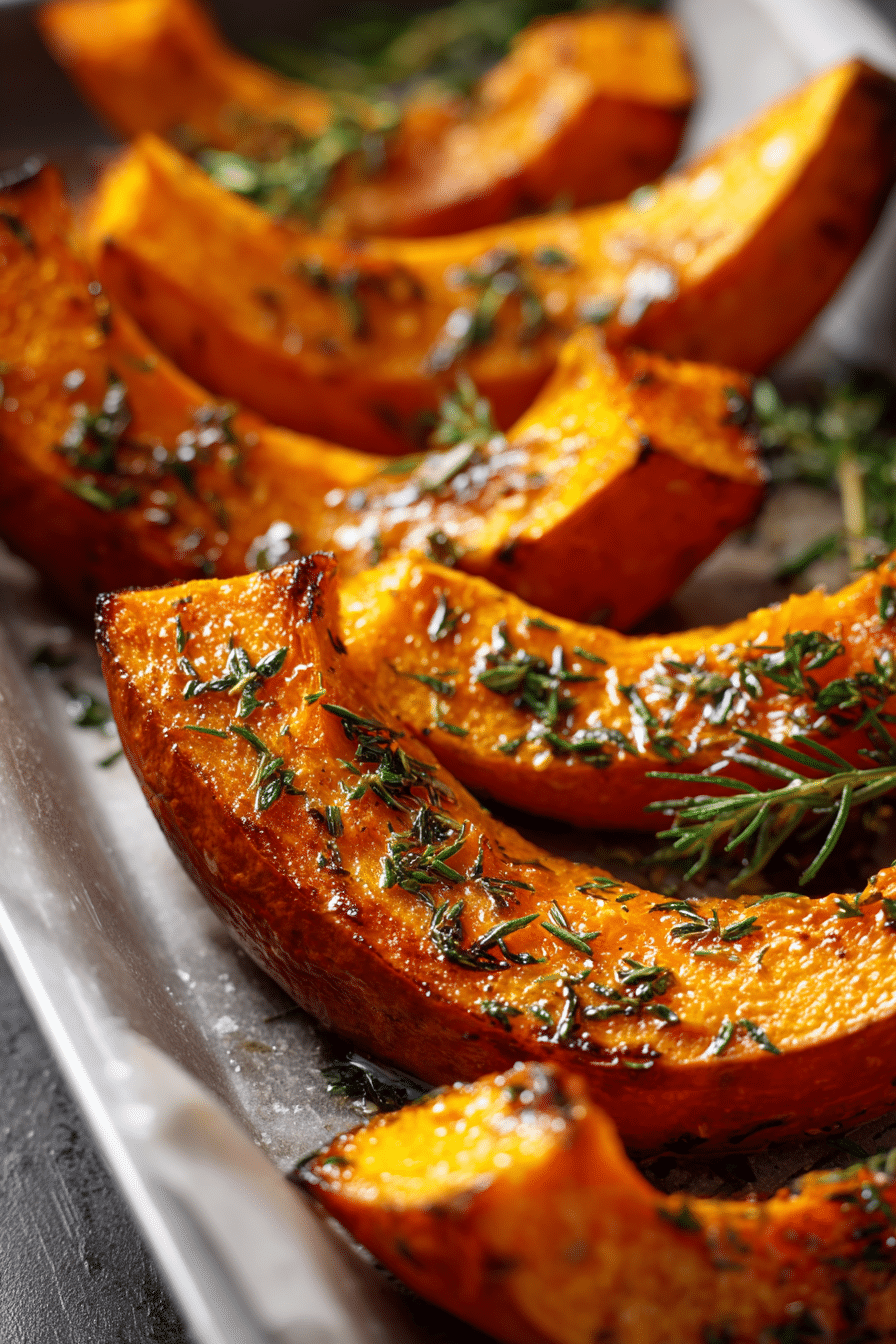 Potimarron rôti au four avec herbes et huile d’olive, recette automnale saine et gourmande