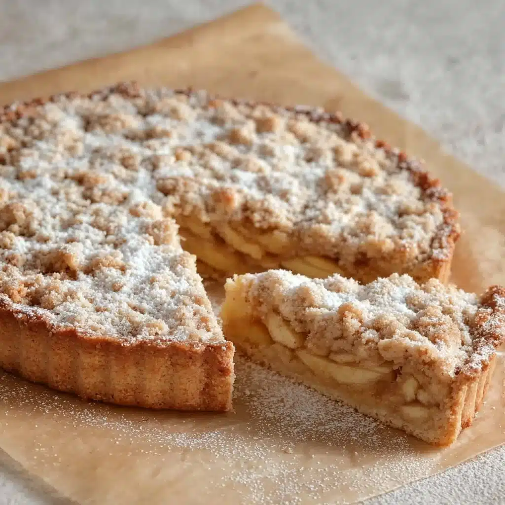Tarte aux pommes croquante maison prête à déguster