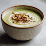 Velouté de courgettes, ail et oignon – soupe légère et onctueuse