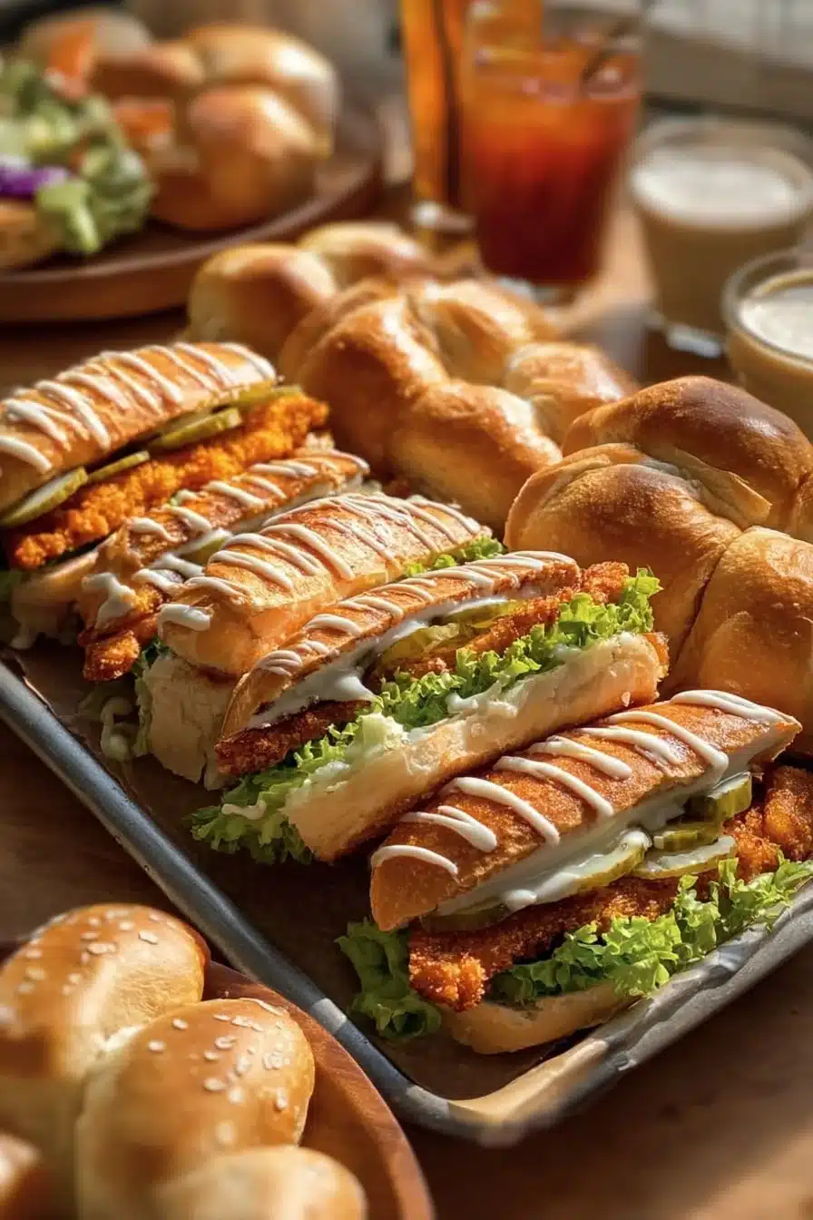 Buns de poulet dynamite savoureux et délicieux