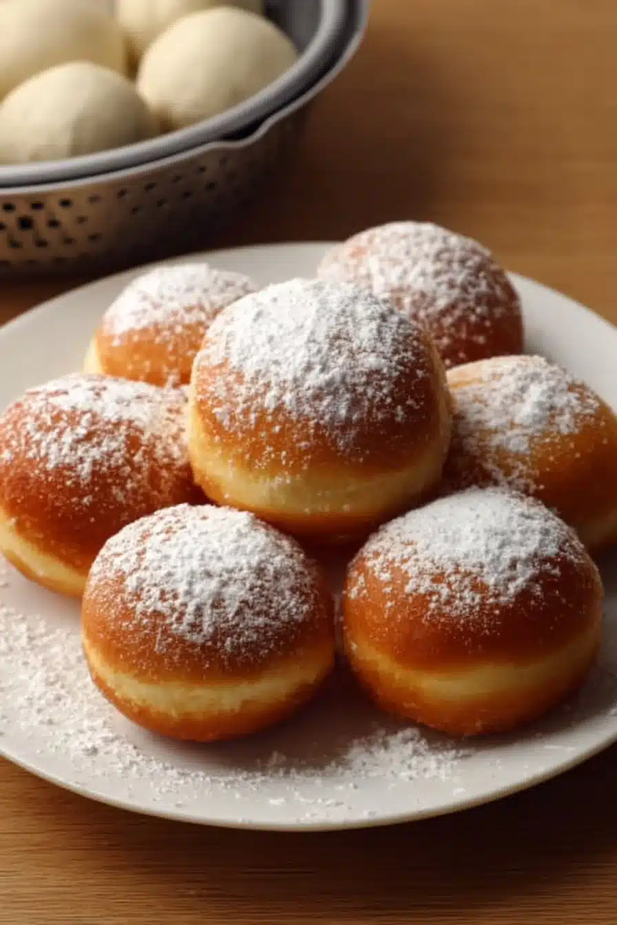 Beignets à la friteuse à air, croustillants et dorés, prêts à être dégustés