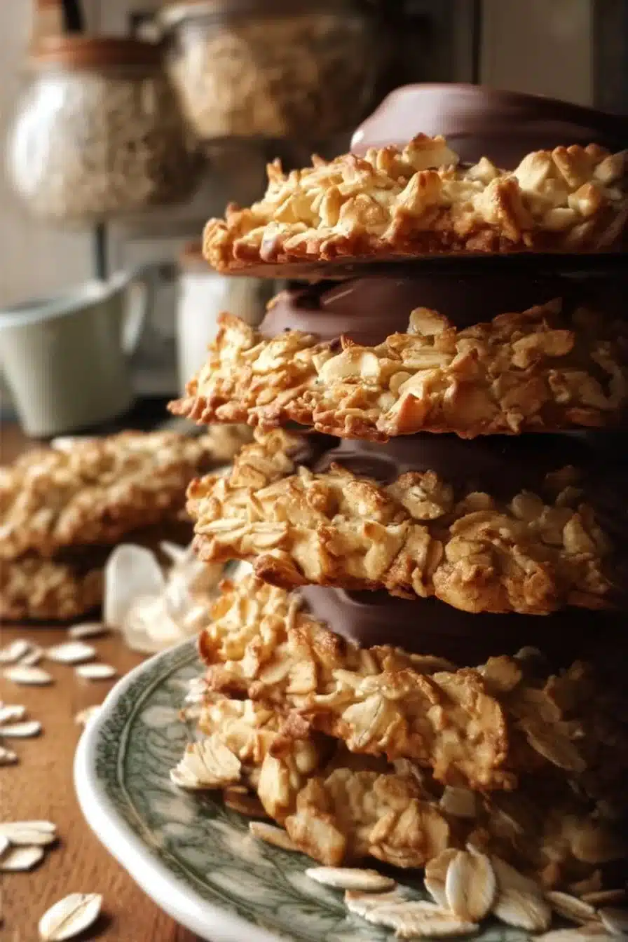 Biscuits aux flocons d'avoine croustillants et sains