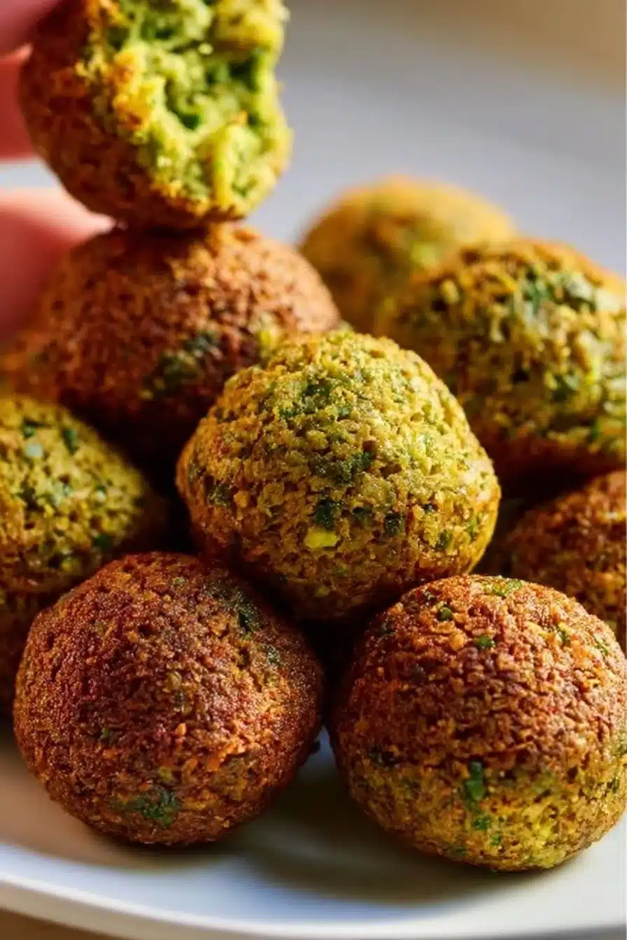 Falafels croustillants servis à l'air libre dans un cadre naturel