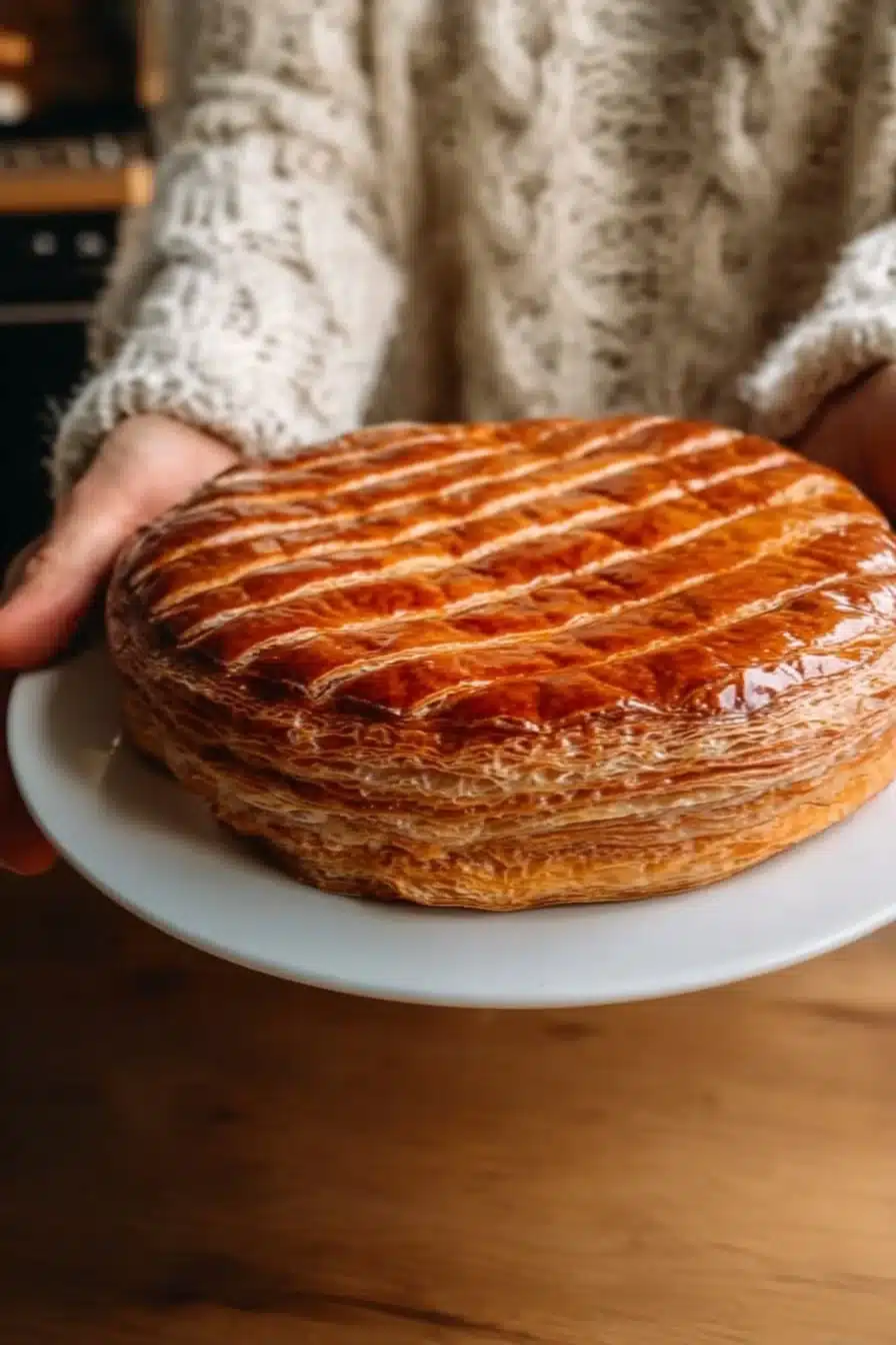 Galette des Rois Traditionnelle Frangipane, une pâtisserie festive française.
