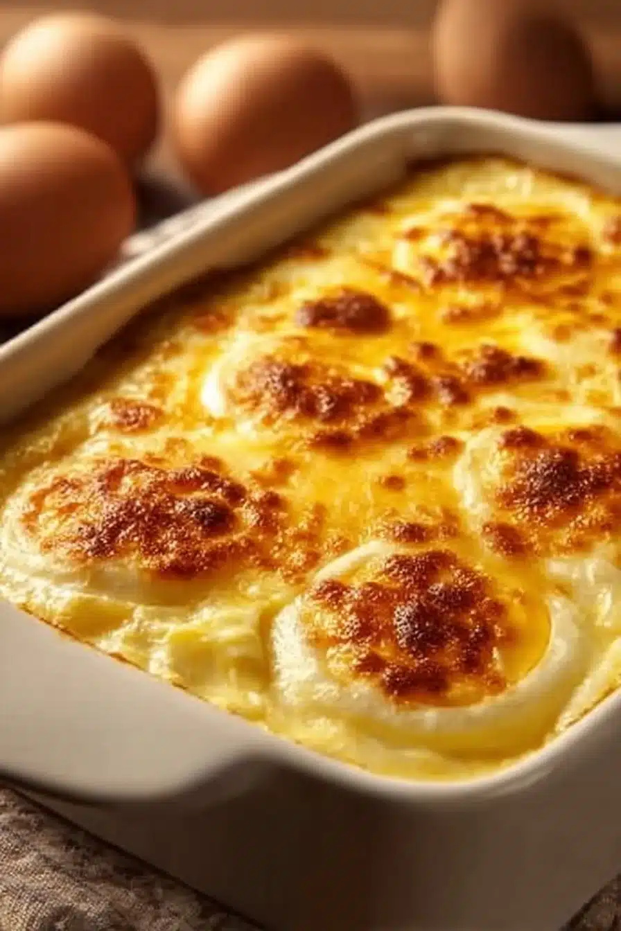 Gratin d'œufs durs savoureux et réconfortant, plat facile à préparer