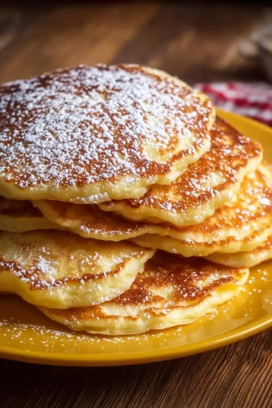 Pancakes aux pommes moelleux et faciles, prêts à déguster.