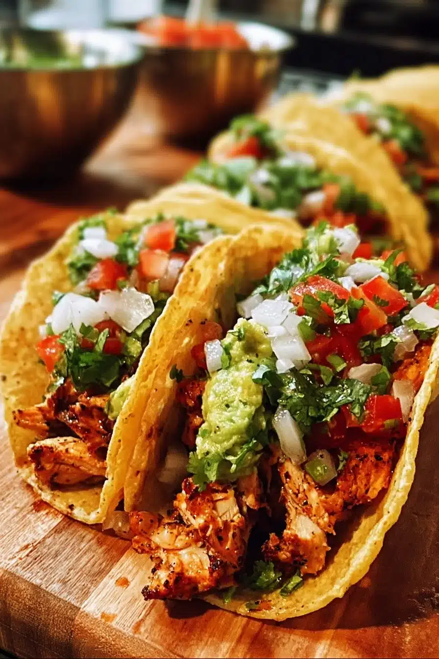 Tacos de poulet savoureux de la street food française