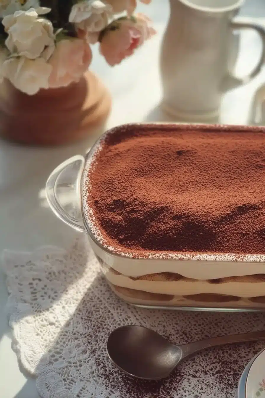 Tiramisu maison, un dessert italien crémeux et savoureux avec café et mascarpone