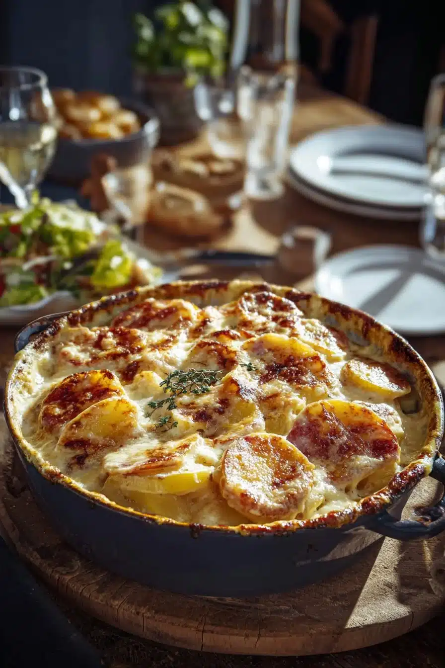 Plat de Tartiflette Savoyarde Fondante avec pommes de terre et reblochon