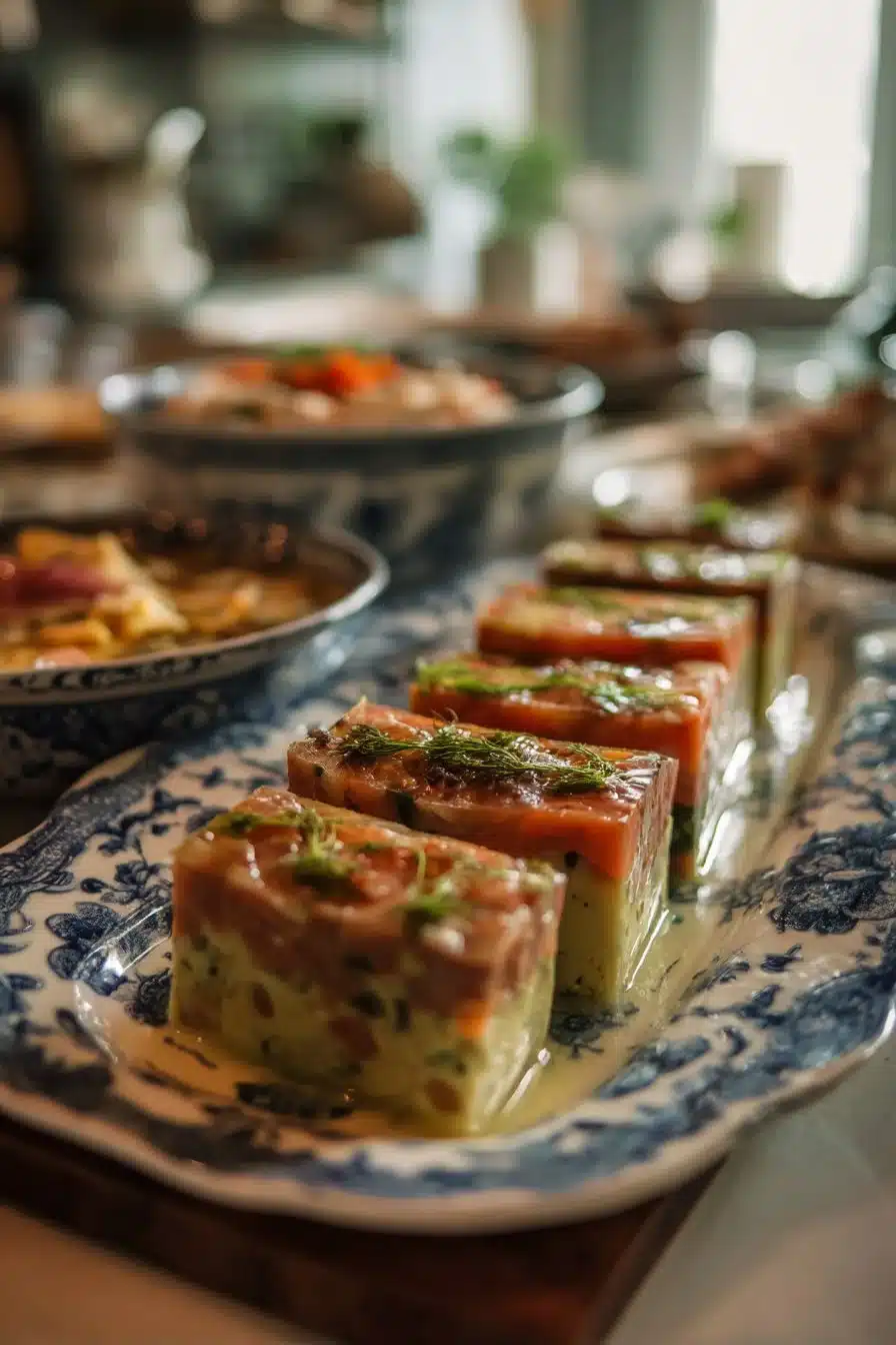 Mini-terrines crémeuses servies avec garnitures de saison
